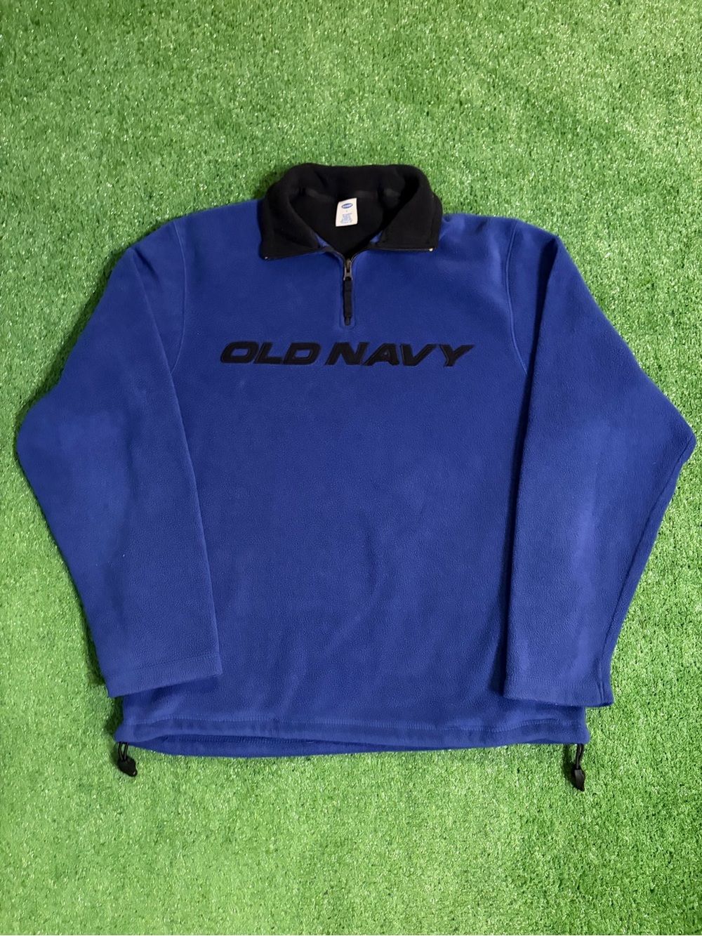 Y2K Old Navy Blue Quarter Zip Fleece Sweater